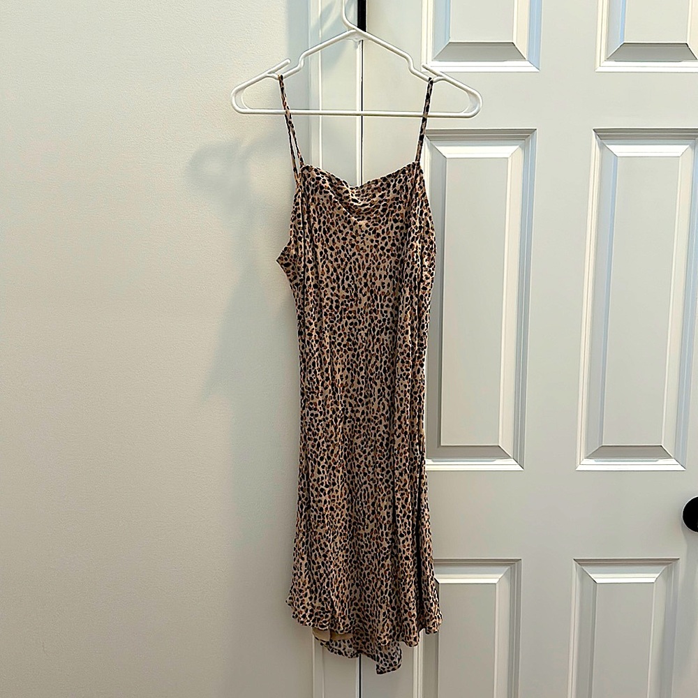 Leopard mini slip dress